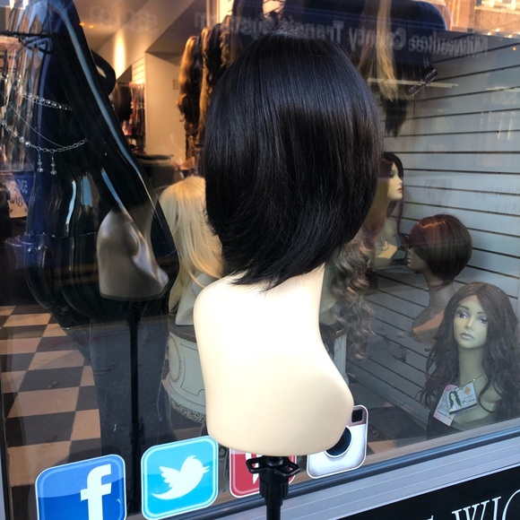 Wig black bob Alopecia Hairloss Fulllace New Wig - Picture 2 of 8